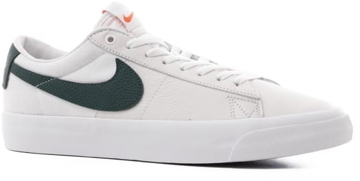 Nike SB Zoom Blazer Low Pro GT Skate Shoes - (orange label) white/pro green-white-pro green - view large