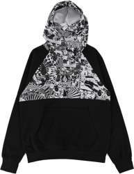 Volcom Hydro Riding Hoodie (Closeout) - black white