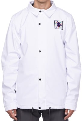 686 Waterproof Coaches Softshell Jacket - forest bailey white - view large