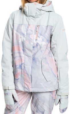 Roxy Women's Jetty Block Insulated Jacket - gray violet marble - view large