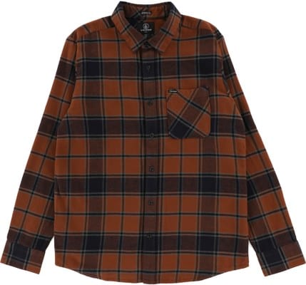 Volcom Caden Plaid Flannel Shirt - mocha | Tactics