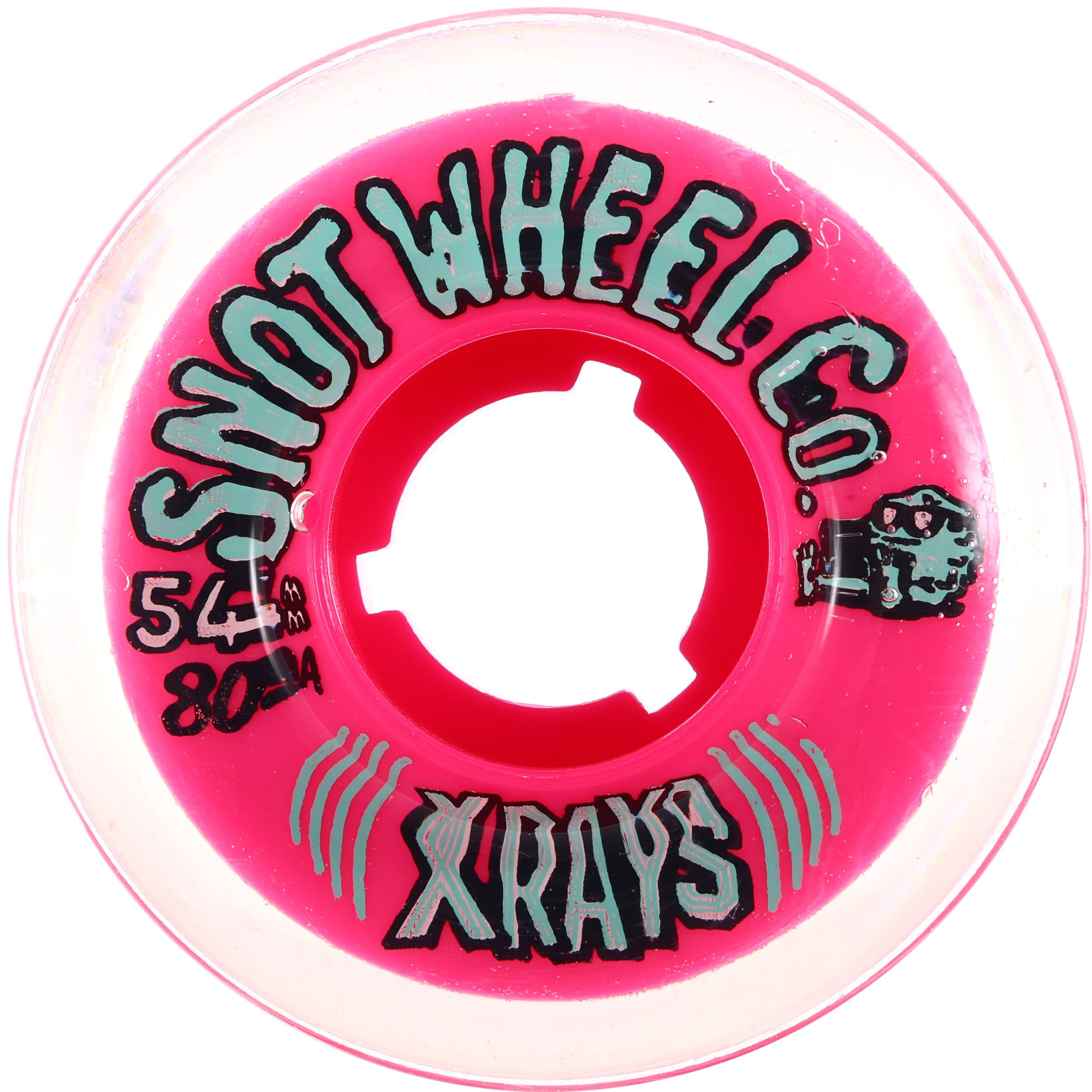 Snot X Rays Cruiser Skateboard Wheels clear/pink (80a) Tactics