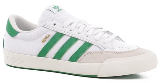 Adidas Nora Skate Shoes - footwear white/green/footwear white - view large