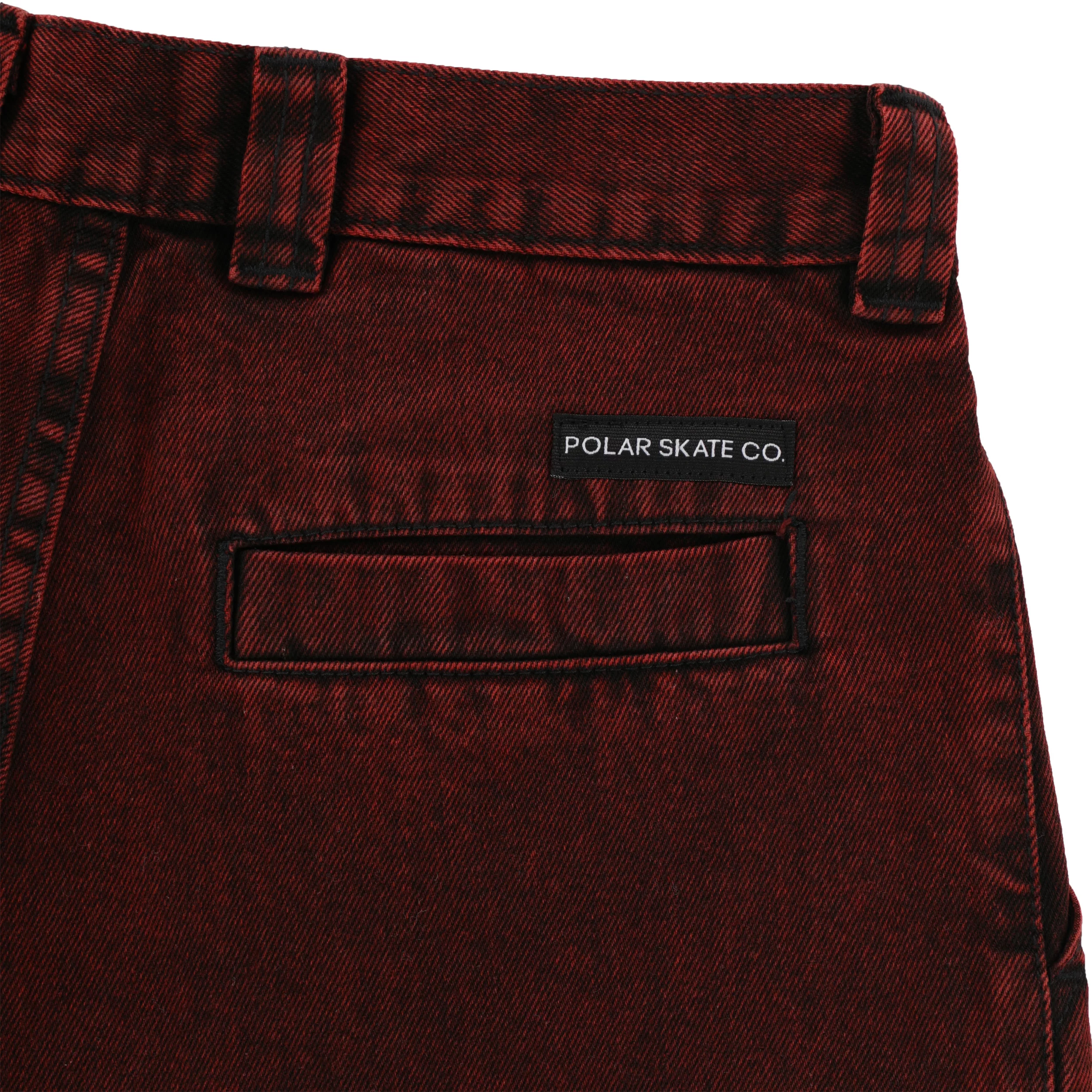 Polar Skate Co. Grund Chino Pants - red black - Free Shipping 