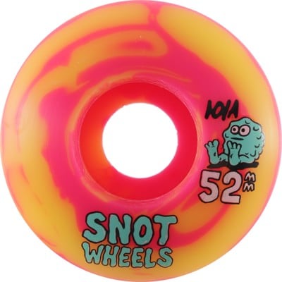 Snot Snot Swirls Skateboard Wheels - yellow/pink (101a) - view large
