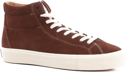 Last Resort AB VM003 - Suede High Top Skate Shoes - chocolate brown/white - view large