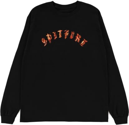 Spitfire Flamed Old English L/S T-Shirt - black - view large