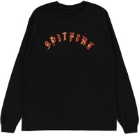 Spitfire Flamed Old English L/S T-Shirt - black