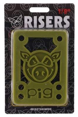 Pig Pile Skateboard Risers - olive - view large