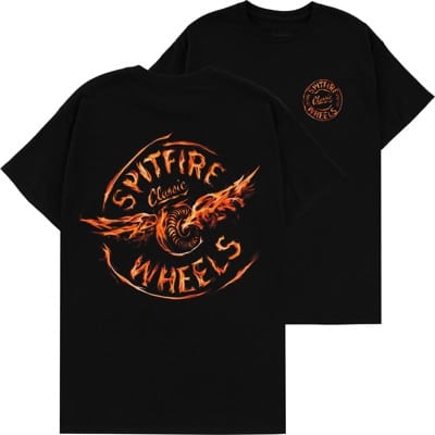 Spitfire Flamed Flying Classic T-Shirt - black - view large