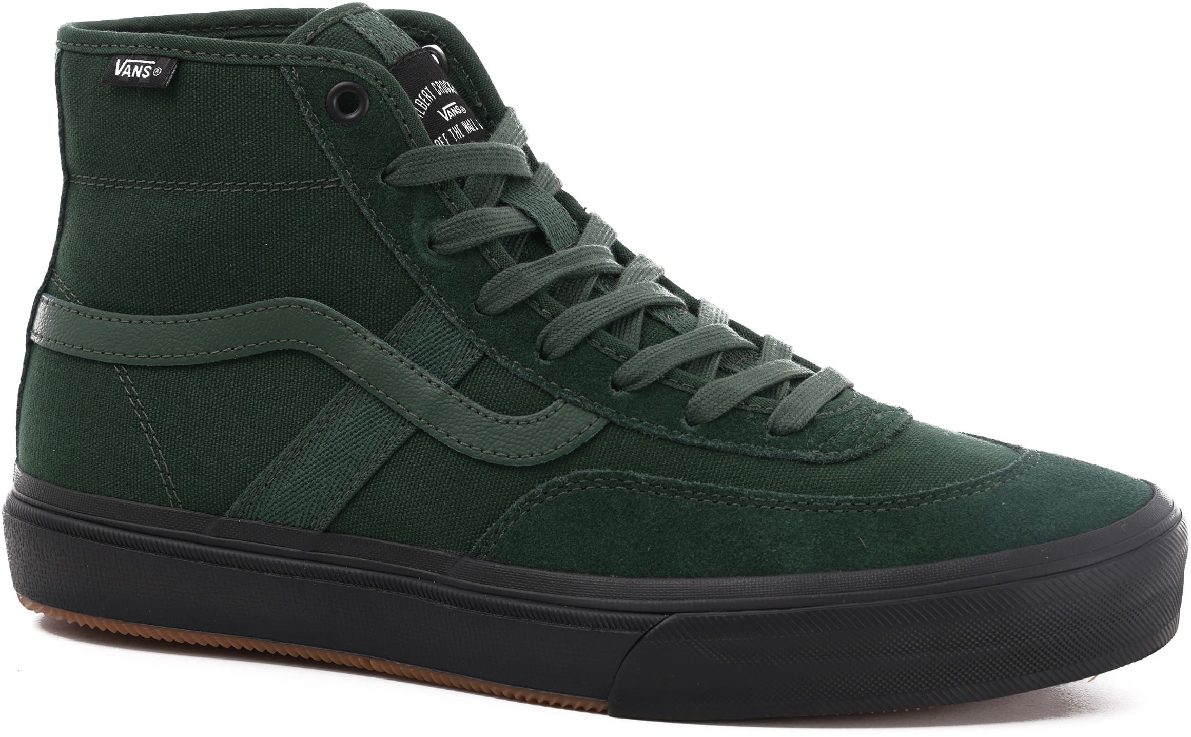 Vans Crockett Pro High Top Skate Shoes dark green/black Free