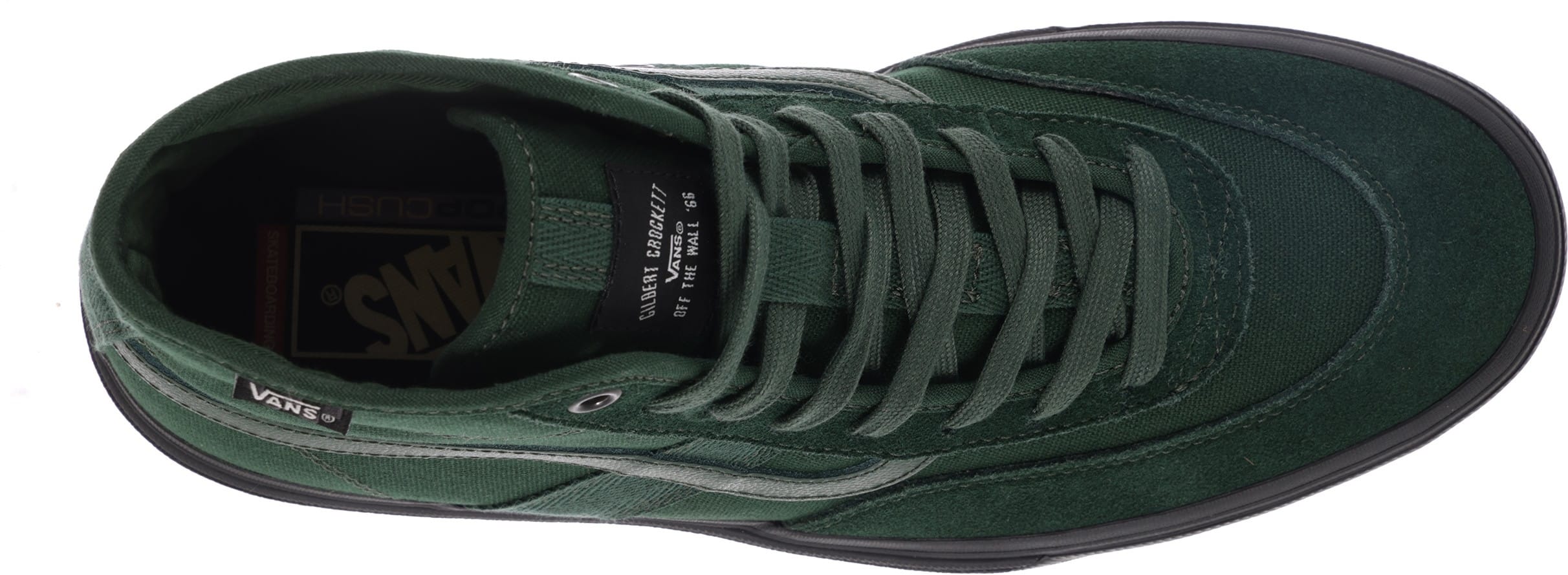 Vans Crockett Pro High Top Skate Shoes dark green/black Free Shipping Tactics