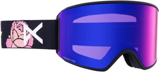 Anon Women's WM3 Goggles + MFI Face Mask & Bonus Lens - talent scout/perceive sunny red + perceive cloudy burst lens - view large