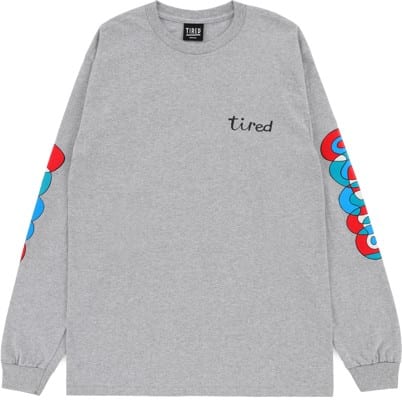 Tired Wobbles L/S T-Shirt - heather grey - view large