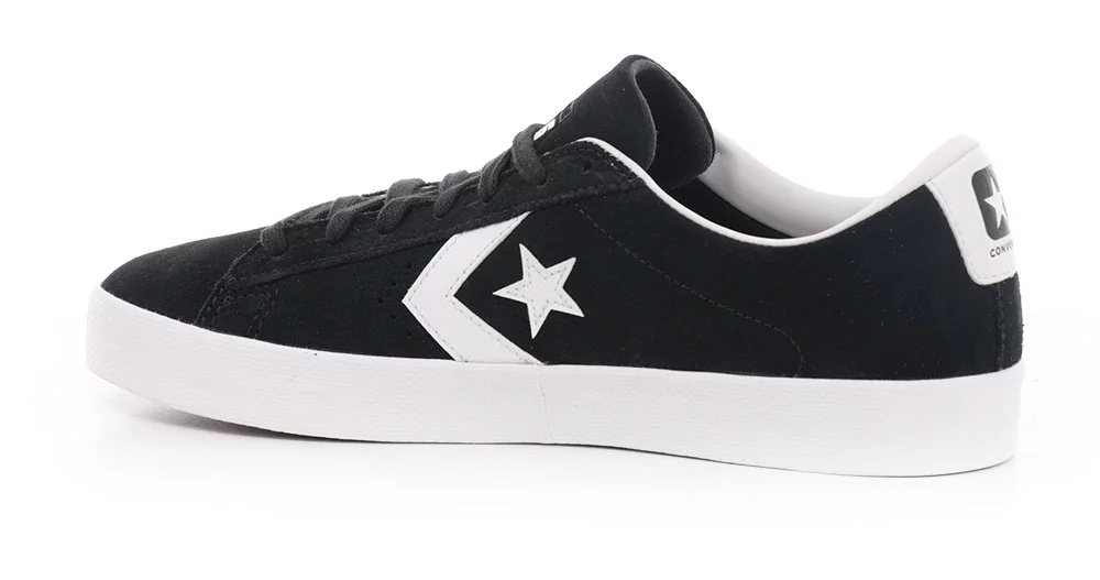 Converse Leather Vulcanized Pro Skate Shoes - black/white/white - Shipping | Tactics