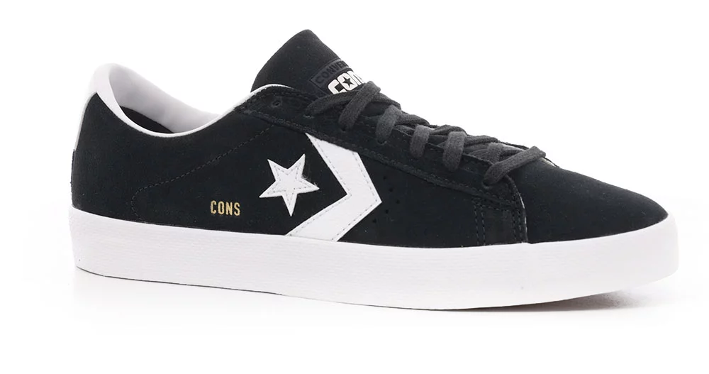 Converse Pro Leather Skate Shoes - black/white/white - Free Shipping |
