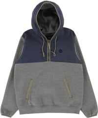 RVCA Oak Fleece Anorak Hoodie - heather grey