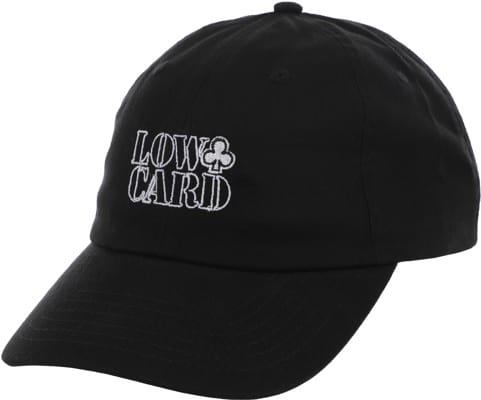 Lowcard Outlined Dad Strapback Hat - black - view large