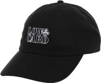 Lowcard Outlined Dad Strapback Hat - black