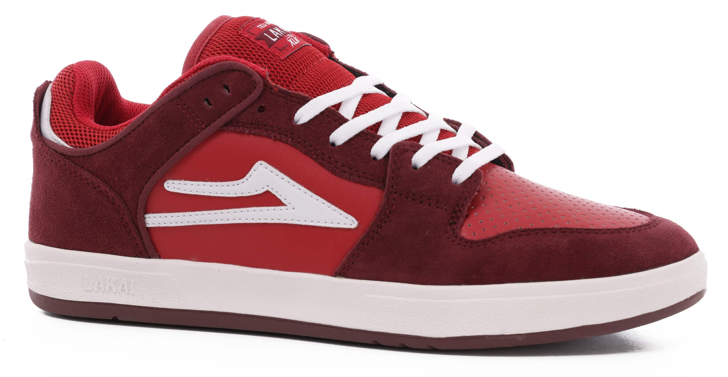 Lakai Telford Low Skate Shoes burgundy/cardinal suede Tactics