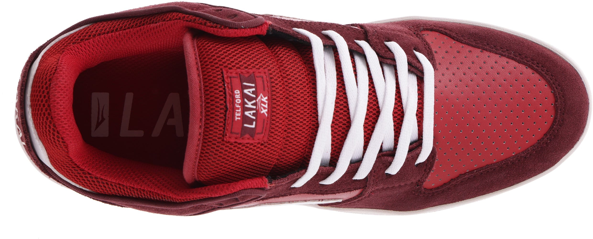 Lakai Telford Low Skate Shoes burgundy/cardinal suede Tactics