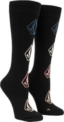 Volcom Women's Sherwood Medium Weight Snowboard Socks - black/multi