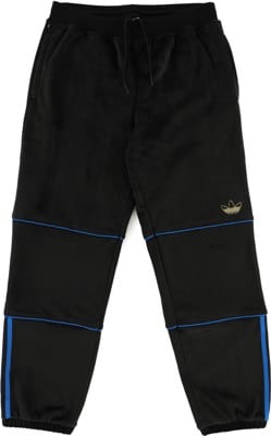 Adidas Tyshawn Velour Track Pants - black/bluebird/matte gold - view large