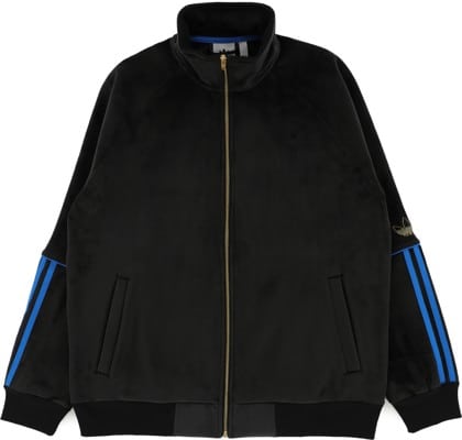 Adidas Tyshawn Velour Track Jacket - black/bluebird/matte gold - view large