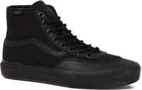 Vans Crockett Pro High Top Skate Shoes - butter leather black/black
