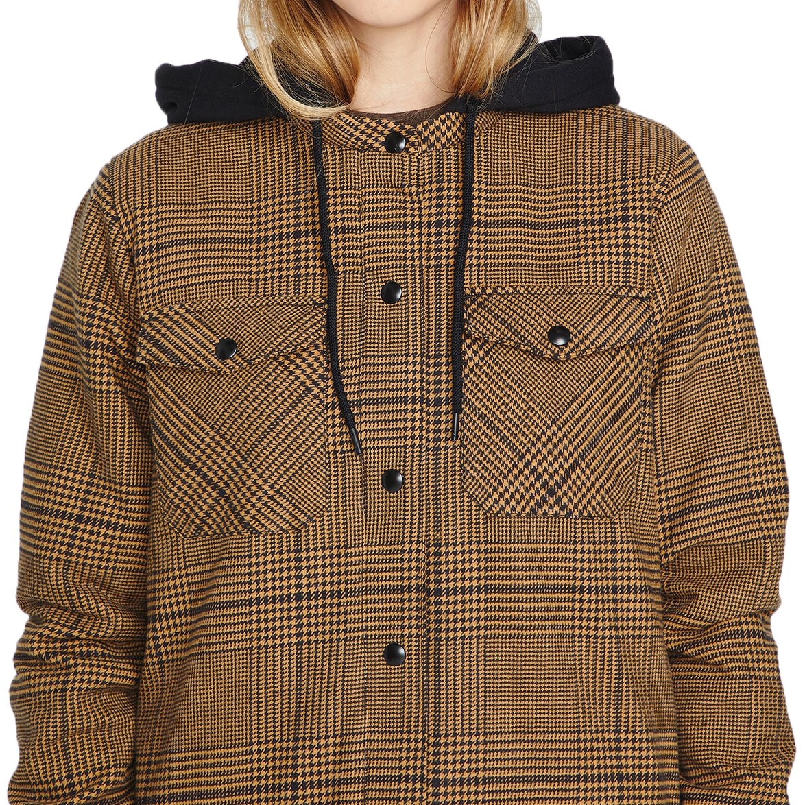 Women's Hooded Flannel Jacket caramel Tactics