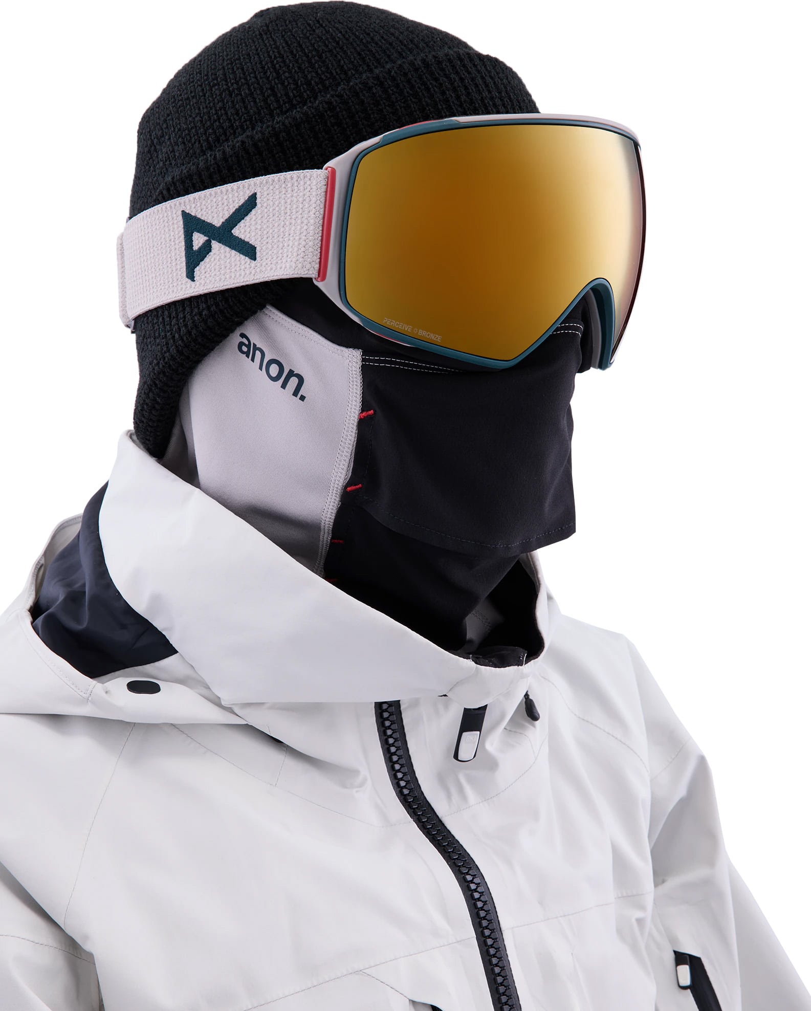 Anon M4 Toric Goggles + MFI Face Mask & Bonus Lens - warm gray/perceive ...
