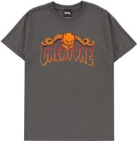 Creature Horns Outline T-Shirt - charcoal