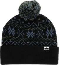 Autumn Wonderland Pom Beanie - black