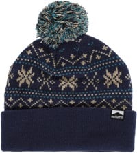 Autumn Wonderland Pom Beanie - navy