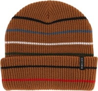 Autumn Multi Stripe Beanie - work brown