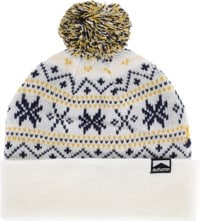 Autumn Wonderland Pom Beanie - white