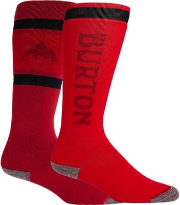 Burton Women's Weekend Midweight Snowboard Socks 2-Pack - tomato - view large