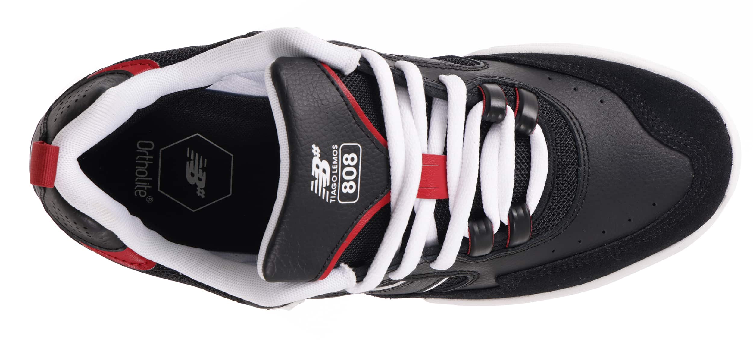 New Balance Numeric 808 Skate Shoes - black/red - Free Shipping | Tactics