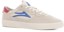 cream/blue suede