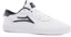 white/navy leather