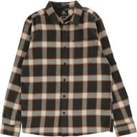 Volcom Caden Plaid Flannel Shirt - rinsed black