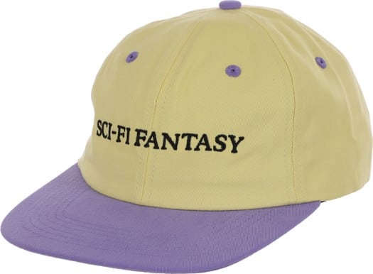 Sci-Fi Fantasy Flat Logo Snapback Hat - cream/purple - view large