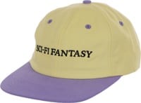 Sci-Fi Fantasy Flat Logo Snapback Hat - cream/purple