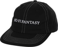Sci-Fi Fantasy Flat Logo Snapback Hat - black