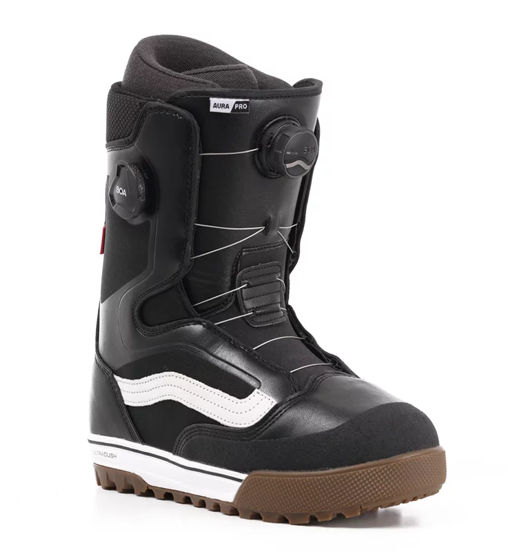 Vans Aura Pro Snowboard Boots 2023 - black/white - Free Shipping | Tactics