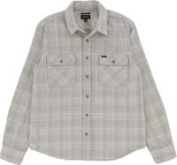Brixton Bowery Heavyweight Flannel Shirt - heather grey/off white