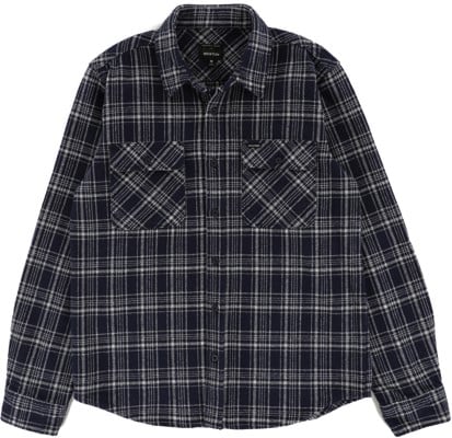 Brixton Bowery Heavyweight Flannel Shirt - navy/grey - view large