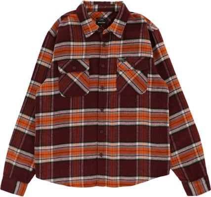 Brixton Bowery Flannel - mahogany/burnt orange - view large