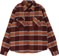 Brixton Bowery Flannel - mahogany/burnt orange