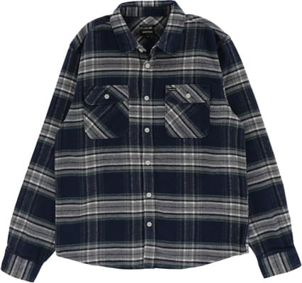 Brixton Bowery Flannel - moonlit ocean/grey - view large